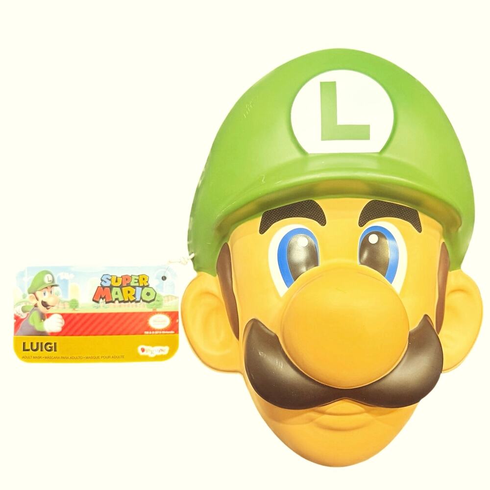 Halloween Adult Teen Luigi Super Mario Bros Mask Costume Accessory